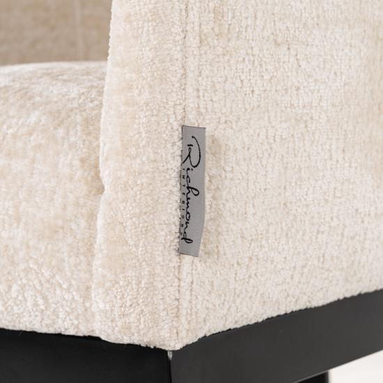 Emerson white chenille - exklusiver Stuhl